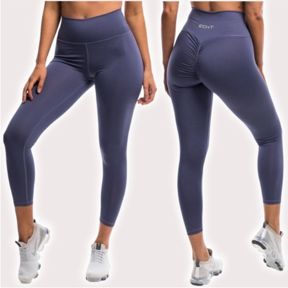 ECHT Eclipse Blue Purple Force Scrunch High Rise Leggings